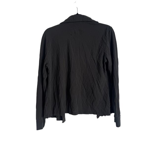 Nilli Lotan Liam Jersey Shirt Button Front Shirt Charcoal Black Size S NWOT - Picture 8 of 11